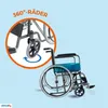 Rollstuhl Faltbar  Große Räder  Orthopädisch  Leicht  Produktbild-Vorschau 4