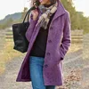 ASKSA Dámský teplý dlouhý podzimní kabát Loose Trench Coat Náhled obrázku produktu 2
