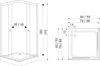 Duschabtrennung 80×80×195 cm / 4 mm mit Duschwanne, Produktbild-Vorschau 2