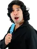 WIG ME UP Herrenperücke lang Schwarz Schlagersänger  Produktbild-Vorschau 1