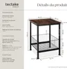 Table d’appoint Grimsby 40x40x55,5cm - Bois foncé Voir les images du produit 6