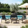 Mondeer Gartenmöbel-Set 4-teilig, Sitzgruppe mit Armlehnen Produktbild-Vorschau 9
