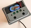 The inside of a solar pond pump housing, showing the battery, circuit boards, and foam padding. Produktbild-Vorschau