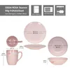 Ossia 6tlg Tearose rosa Frühstücksset Steingut Teller Produktbild-Vorschau 7