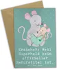 Mr. & Mrs. Panda Grußkarte Erzieher Superheld - Meeresbrise Produktbild-Vorschau 1