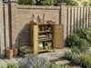 Gartenschrank aus Holz mit Rollen "Alexia" - 66 x 41 x 101 Produktbild-Vorschau 4
