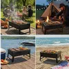 Přenosný skládací gril na dřevěné uhlí – malý kempingový Náhled obrázku produktu 7