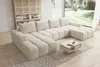 Moebelfest Sienna Ecksofa U-Form Couch Creme Webstoff Produktbild-Vorschau 1