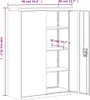vidaXL Armoire de classement noir 90x40x140 cm acier Voir les images du produit 7