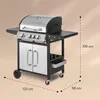 Klarstein Gasgrill mit Großer Grillfläche, 1 Seitenbrenner Produktbild-Vorschau 8