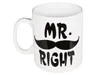Duży ceramiczny kubek z napisem Mr. Right Podgląd zdjęcia produktu 1