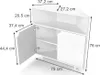 Kredens Vicco Inaro Biały 79 x 76 cm z 3 przegrodami, Model Podgląd zdjęcia produktu 2