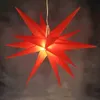 LED étoile plastique rouge Ø 25 cm 1 LED blanc chaud, Voir les images du produit 1