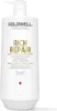 A white bottle of Goldwell Dualsenses Rich Repair Restoring Conditioner with a pump dispenser. Produktbild-Vorschau