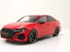 A red Audi RS3 model car is displayed on a white background. Produktbild-Vorschau
