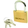 GERDA BRASS LINE S20 Bügelvorhängeschloss, Messing Produktbild-Vorschau 4