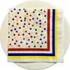 A polka dot napkin on a white plate. Produktbild-Vorschau