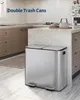 80L Mülltrennsystem aus Edelstahl, 2 x 40L Treteimer mit Produktbild-Vorschau 2