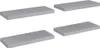 Four gray shelves are arranged diagonally on a white background. Náhled obrázku produktu
