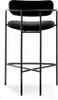 A studio shot of a black bar stool. Produktbild-Vorschau