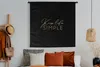 MuchoWow® Wandteppich Wandbehang Zitate - Leben - Gold - Produktbild-Vorschau 4