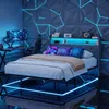 Letto imbottito BEALIFE, 140x200 cm, con testiera, spazio Anteprima dell’immagine prodotto 9