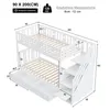 Letto a castello Flieks 90x200cm con 2 cassetti, letto a Anteprima dell’immagine prodotto 13