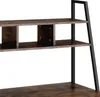 Table de bureau Exeter 85,5x46,5x140cm - Bois foncé Voir les images du produit 8