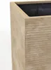 VIVANNO Pflanzkübel Fiberglas BLOCK Säule, Streifenbeige Produktbild-Vorschau 6