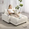 Cord-Sofa mit Schlaffunktion, Schlafsofa mit Becherhalter, Produktbild-Vorschau 4