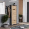 Botník Vicco Luca Antracit/zlatý dub 59 x 169 cm s 5 Náhled obrázku produktu 1