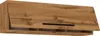 A wooden wall-mounted cabinet with an open door and a black handle. Voir les images du produit