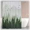 Tenda da doccia Relaxdays "Foresta di abeti", 180x200 cm, Anteprima dell’immagine prodotto 1