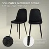Zestaw 4 krzeseł do jadalni ML-Design z oparciem, czarne, Podgląd zdjęcia produktu 3