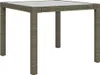 vidaXL Zahradní stůl 90x90x75 cm Tvrzené sklo Poly Ratan Náhled obrázku produktu 1