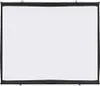 A white projection screen with a black border and hanging loops. Náhled obrázku produktu