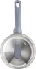 A top-down view of a single saucepan with a lid and handle. Anteprima dell’immagine prodotto