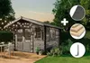 Alpholz Gartenhaus Set Gabriel 338x467cm Imprägn. Grau mit Produktbild-Vorschau 2
