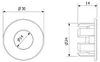 Sapho Metall-Überlaufabdeckung, 30 mm, Schwarz Produktbild-Vorschau 2