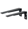Two black metal shelf brackets are shown against a white background. Produktbild-Vorschau