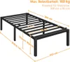 Yaheetech Bettrahmen 36cm H Metallbett mit Lattenrost, Produktbild-Vorschau 7