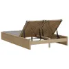 vidaXL Doppel-Sonnenliege mit Auflagen Beige Poly Rattan Produktbild-Vorschau 5