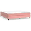 vidaXL Boxspringbettgestell Rosa 180x200 cm Samt Produktbild-Vorschau 1