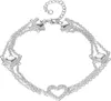 GW anklet serce srebro 925 cyrkonie zestaw biżuteria damska Podgląd zdjęcia produktu 1