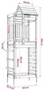 vidaXL Spielturm Braun 52,5 x 85 x 238 cm Massives Produktbild-Vorschau 7