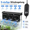 Aquarium Kühlventilator 3 Köpfe, 5-Stufen Aquarium Lüfter Produktbild-Vorschau 5