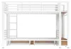 Etagenbett Metall MDF mit 4 LED Schubladen Ablage Produktbild-Vorschau 19
