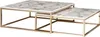 Tavolino di design set di 2 ottiche quadrate in marmo Anteprima dell’immagine prodotto 6