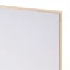 A close-up view of the corner of a white canvas with a wooden frame. Produktbild-Vorschau