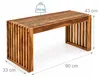 Relaxdays, banco, madera de acacia aceitada, dimensiones: Vista previa de la imagen del producto 4